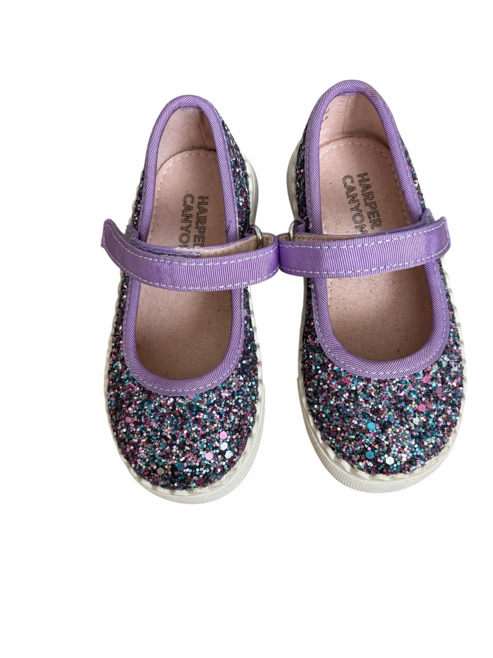 Harper Canyon Girls' Purple Multi Glitter Pearlla Play Mary Jane Size 6